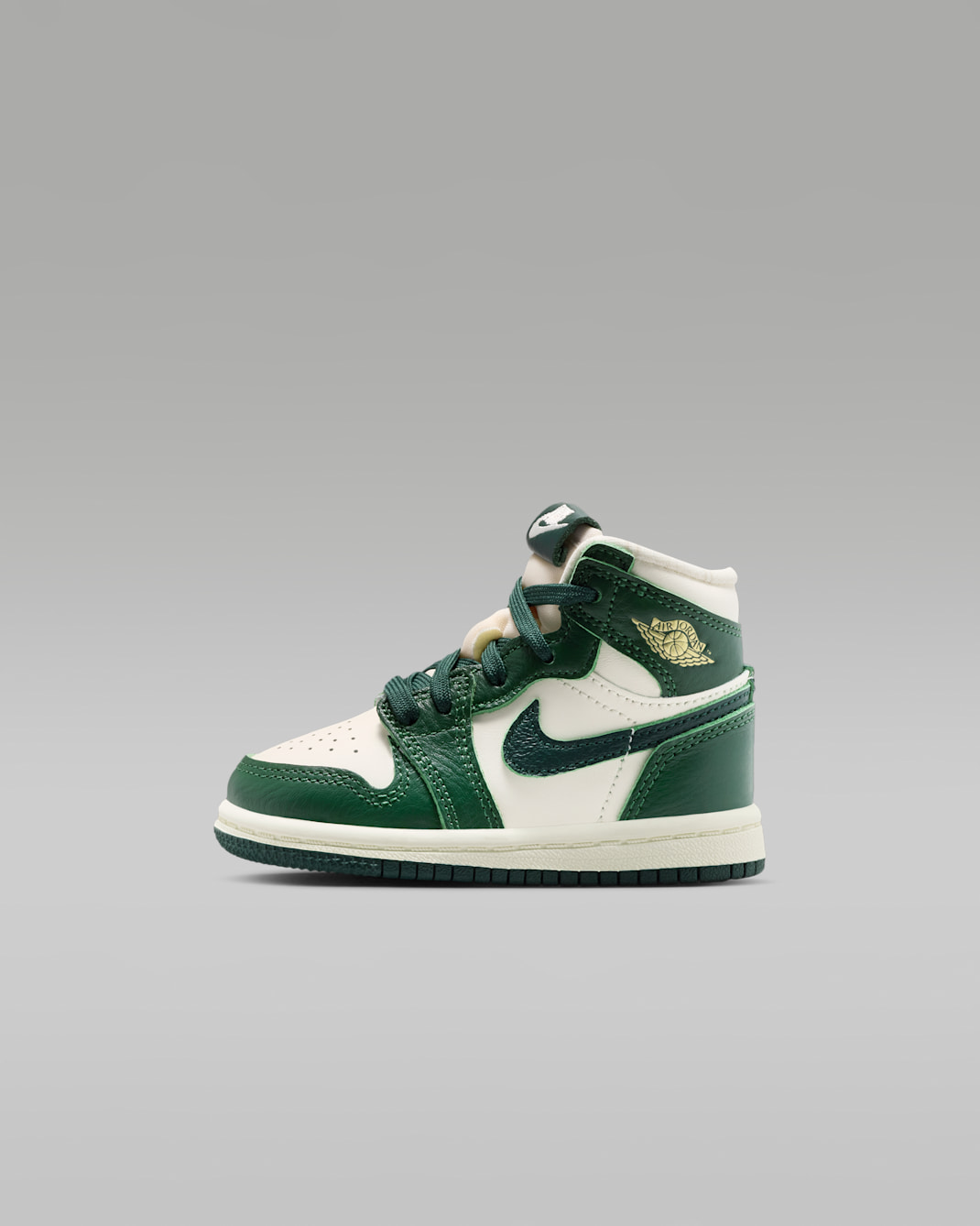 Jordan 1 Retro High OG Baby/Toddler Shoes - Pale Ivory/Fir/Coconut Milk/Pro Green