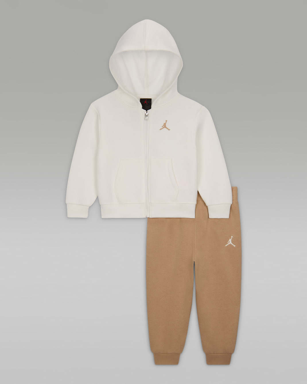 Jordan Brooklyn Fleece Baby (12–24M) 2-Piece Full-Zip Hoodie Set - Hemp