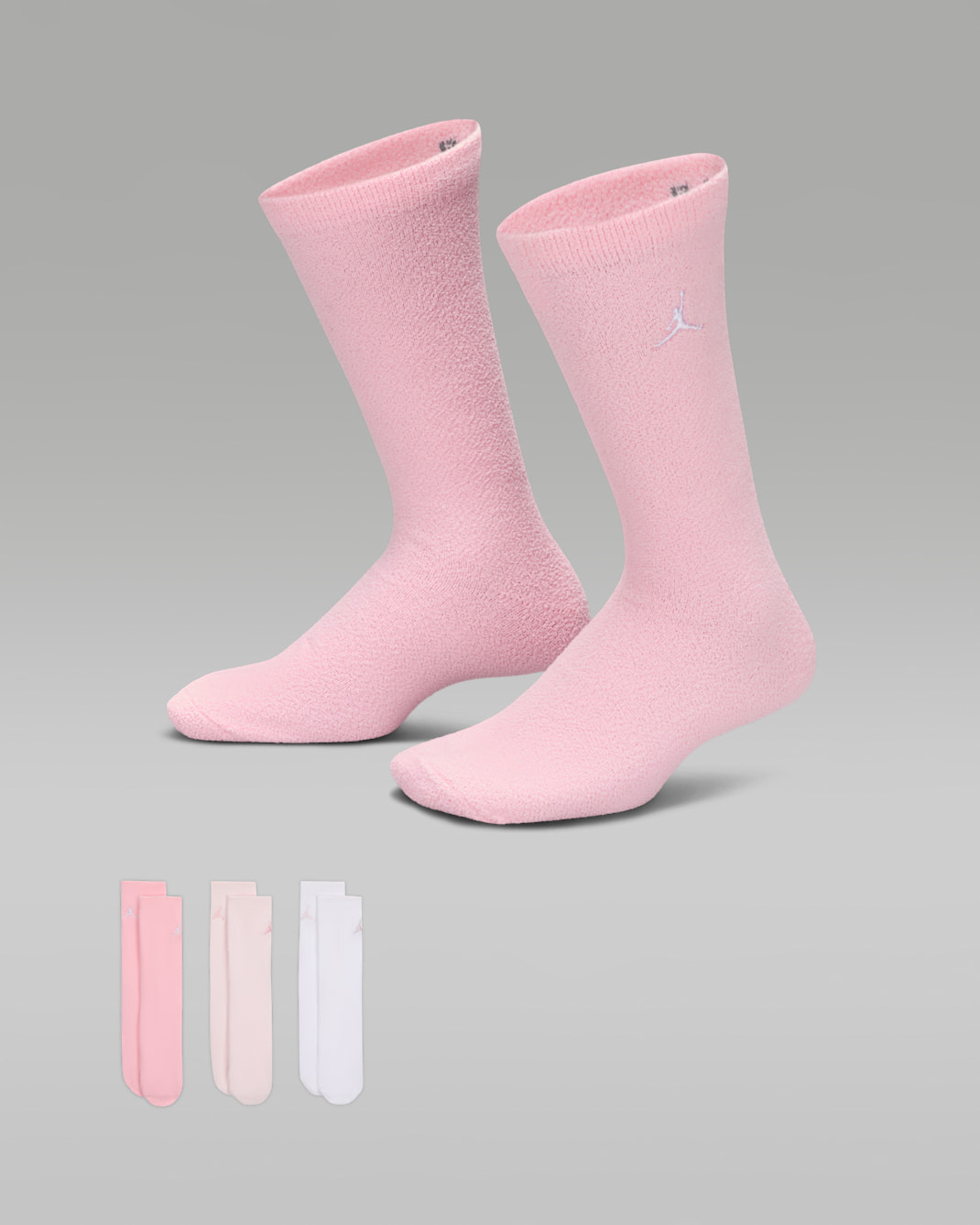 Jordan Supersoft Cozy Crew sokken voor kids (3 paar) - Medium Soft Pink