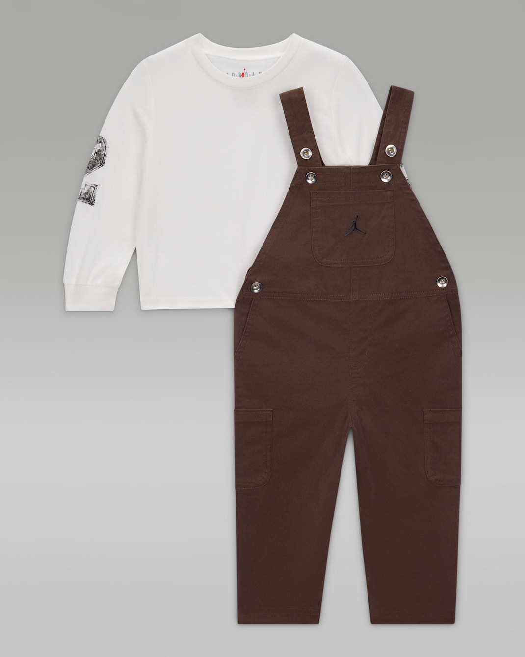 Jordan MVP Baby (12-24M) 2-Piece Overalls Set - Baroque Brown
