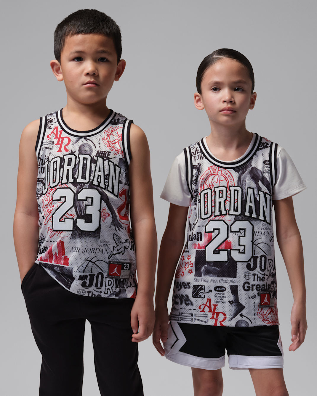 Jersey estampado 23 para niños talla pequeña Jordan - Gris neutro