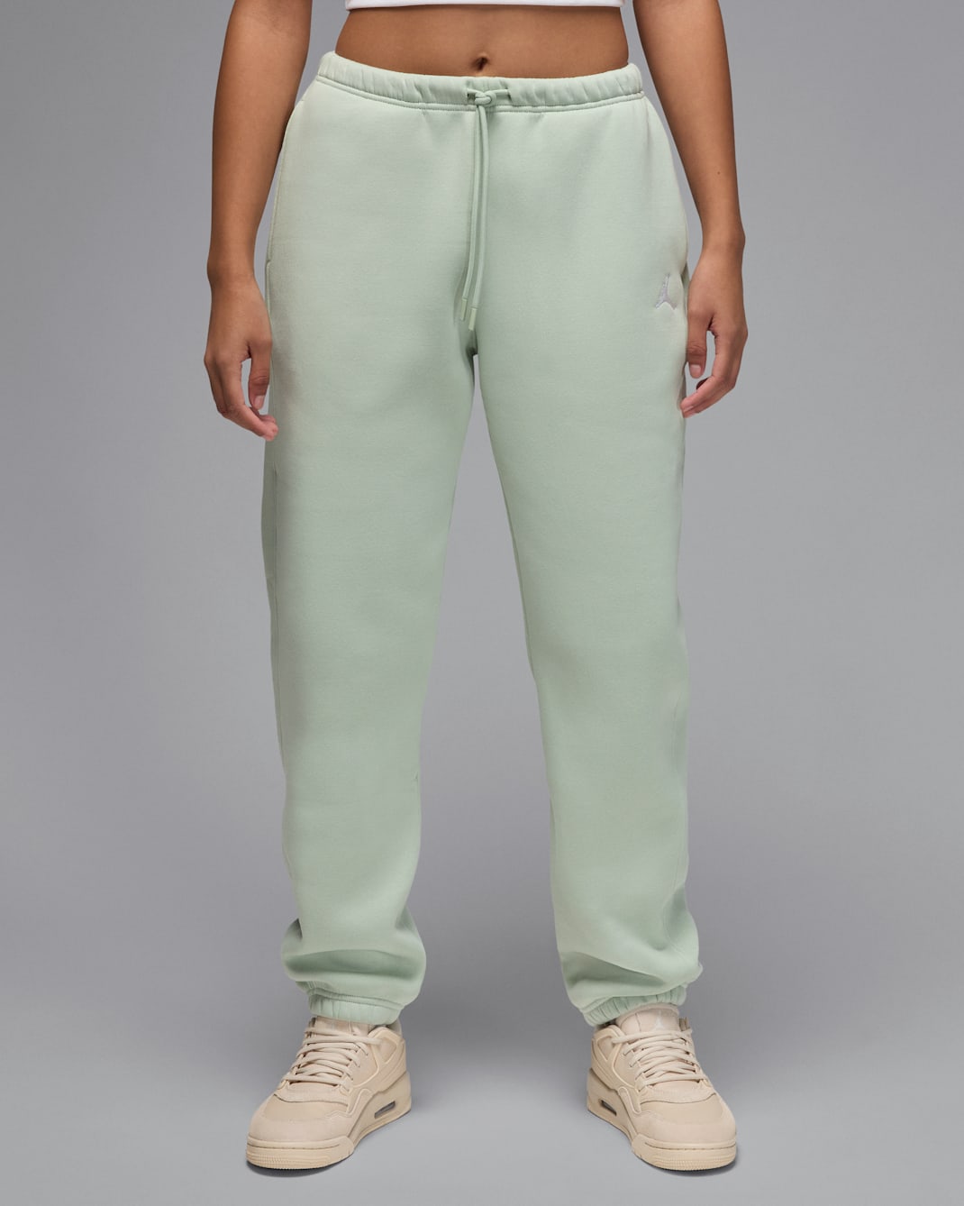 Jordan Brooklyn Fleece Women's Trousers - Seafoam/White