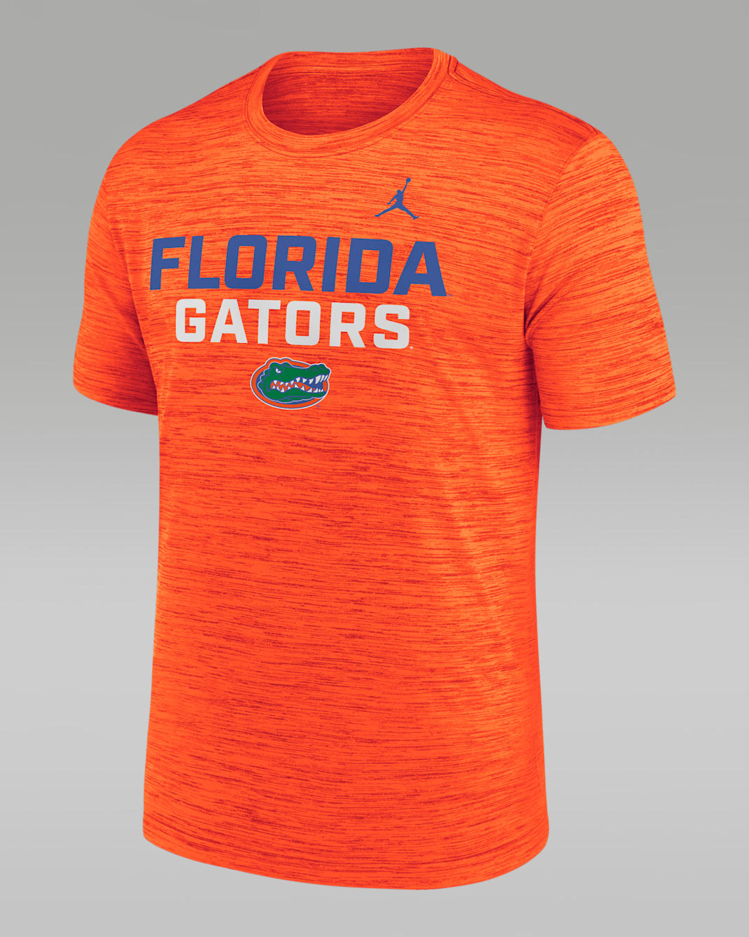 Playera universitaria marca Jordan Dri-FIT para hombre Florida Campus Center Stack Velocity - Naranja