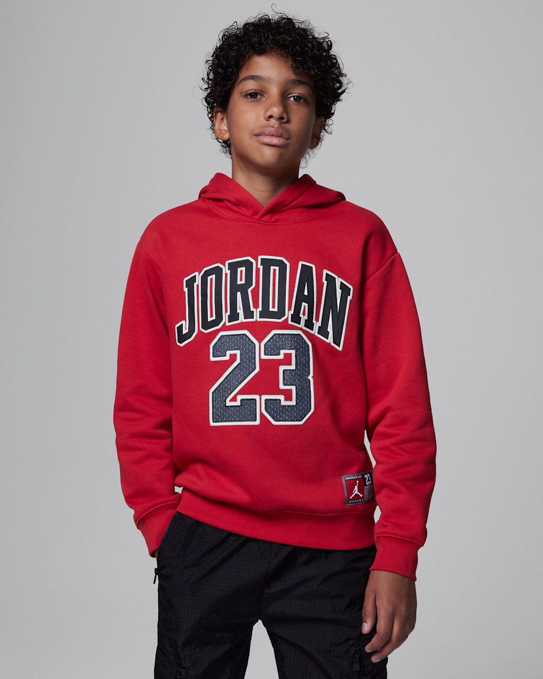 Jordan Fleece Pullover Hoodie Big Kids Hoodie - Gym Red
