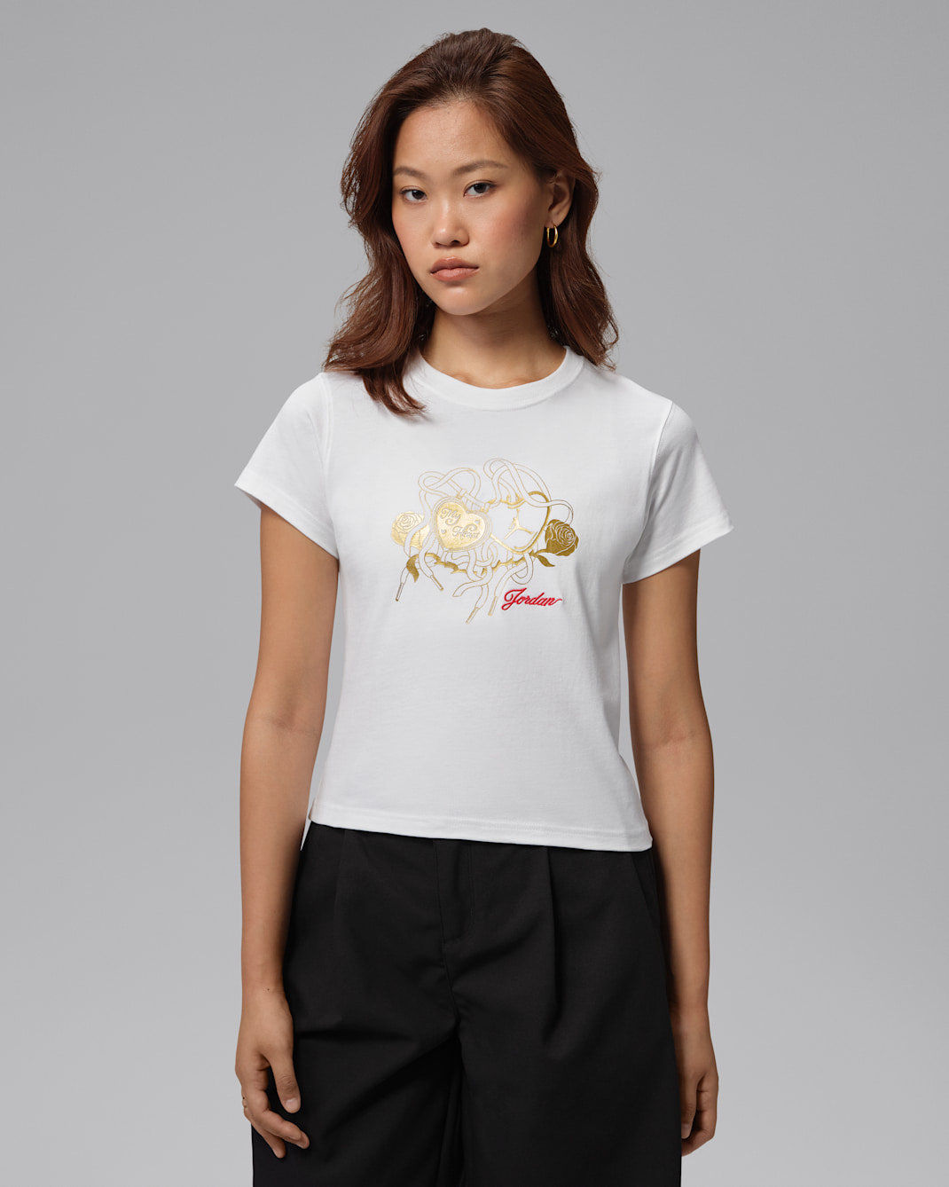 조던 브루클린 여성 그래픽 티셔츠 - 화이트
