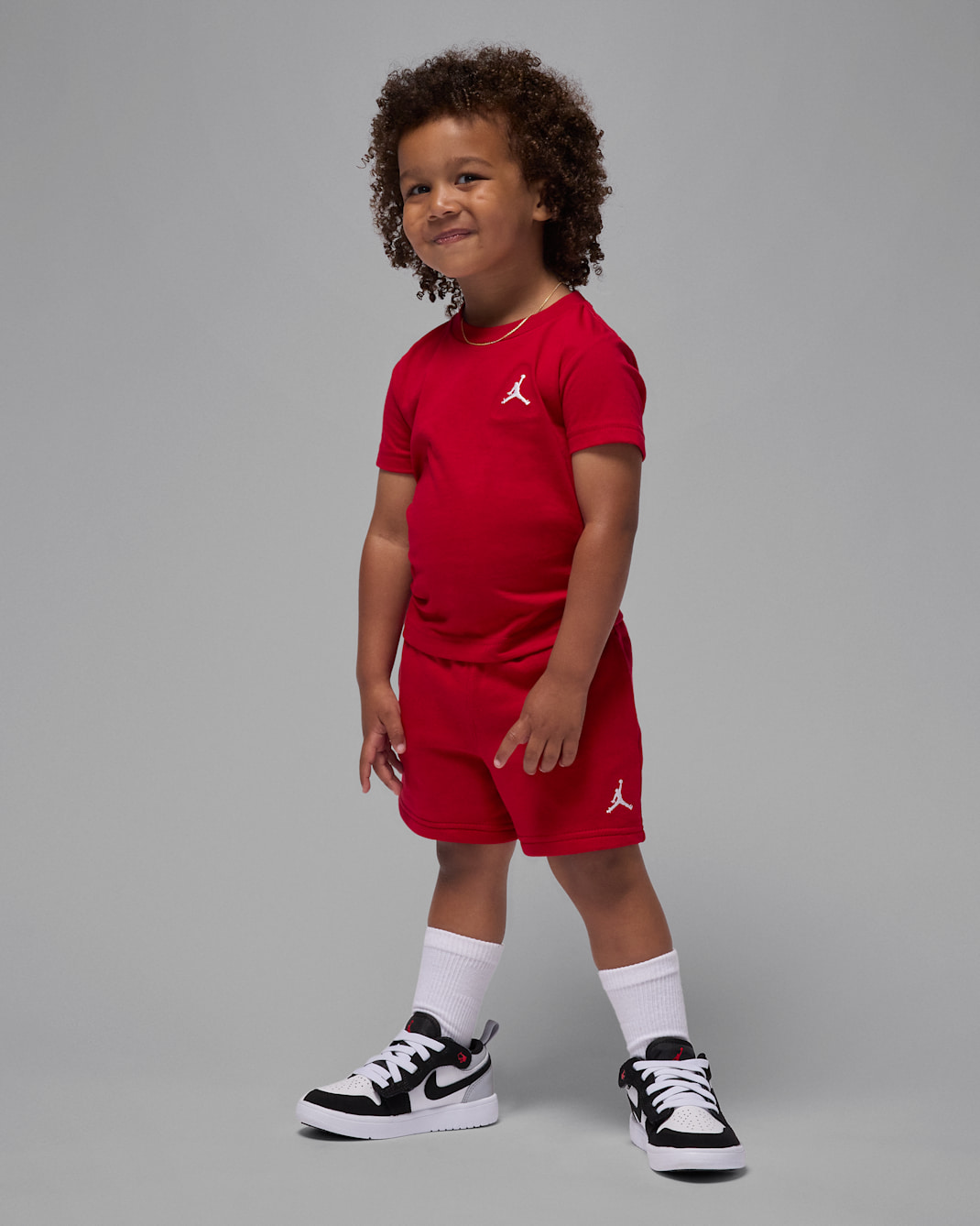 Jordan Brooklyn Essentials Toddler 2-Piece French Terry Shorts Set - Gym Red