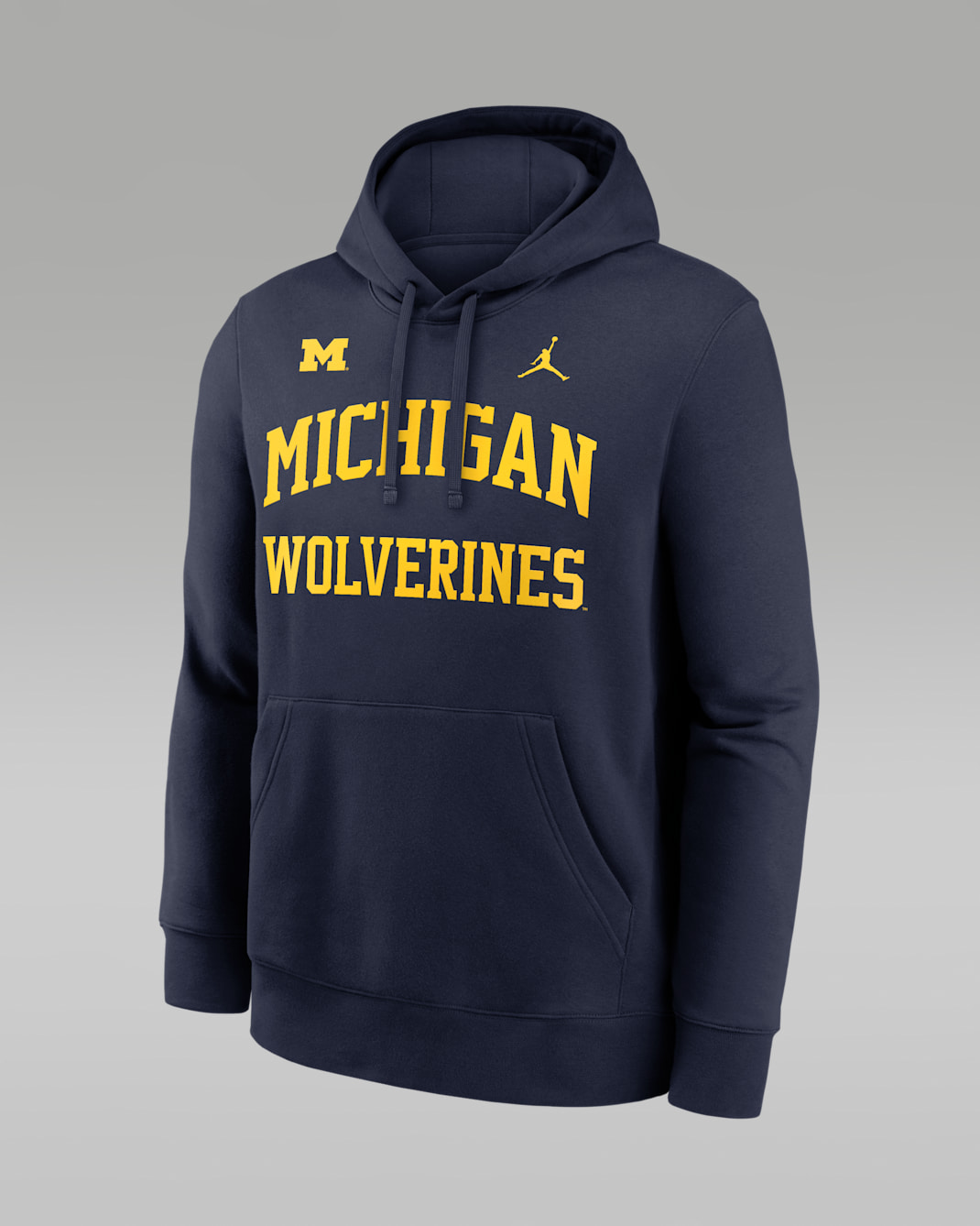 Sudadera con gorro sin cierre universitaria Nike para hombre Michigan Primetime Arched Club - Azul marino