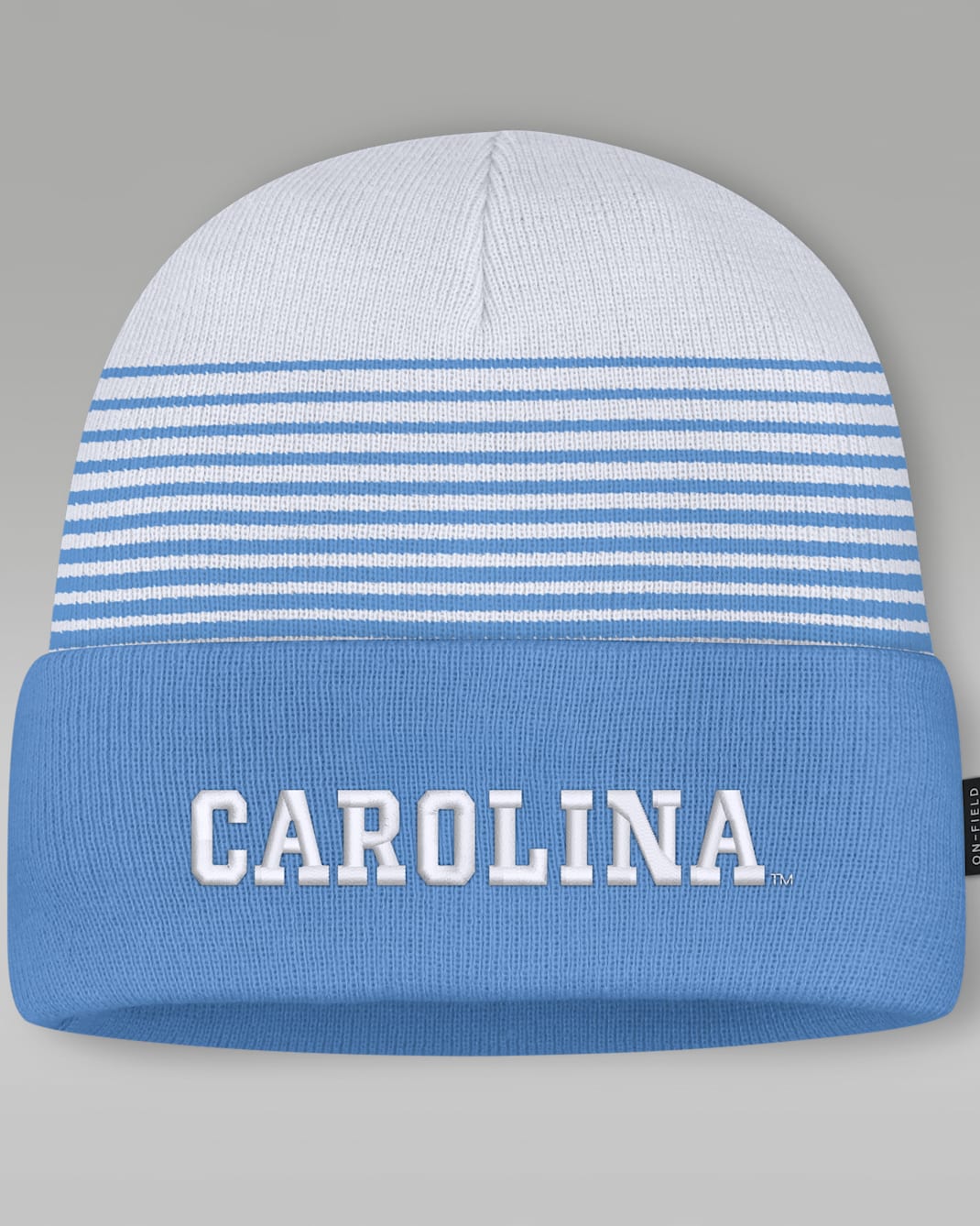 Gorro con dobladillo universitario marca Jordan para hombre North Carolina Sideline Utility - Azul valor/Blanco