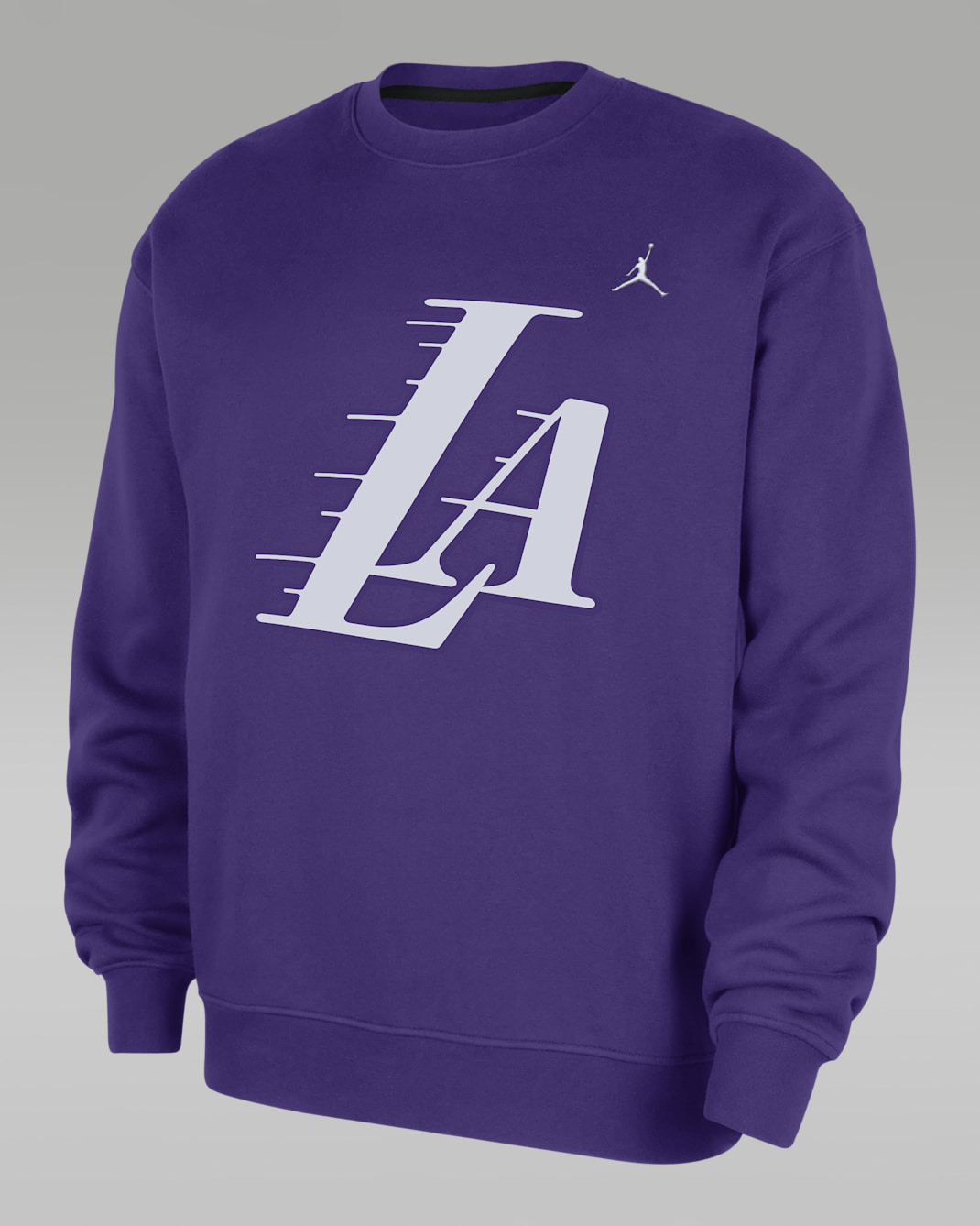 Los Angeles Lakers Statement Essentials Men's Jordan NBA Fleece Crew-Neck Sweatshirt - Field Purple/Amarillo