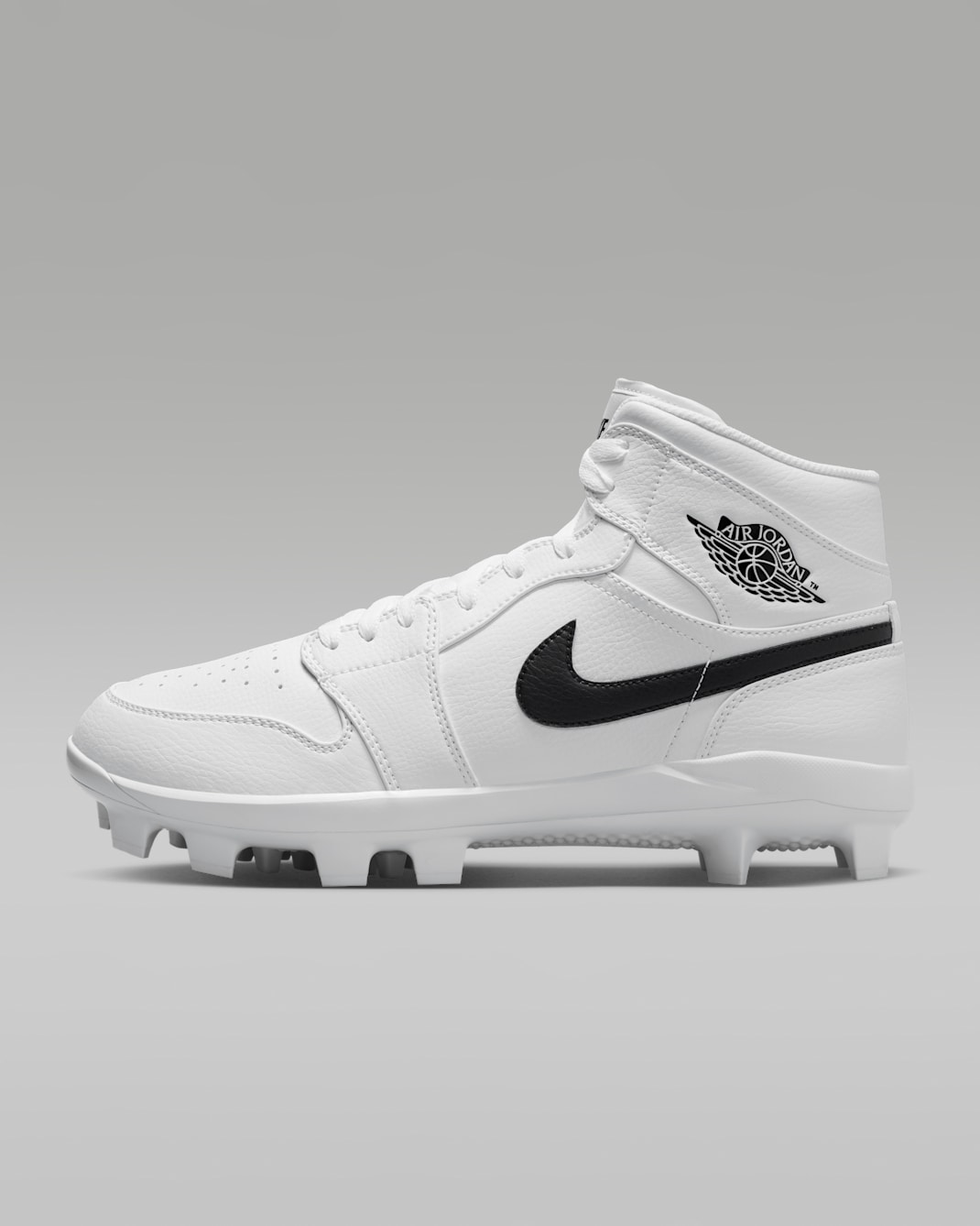 Jordan 1 Retro MCS Men's Baseball Cleats - White/Black