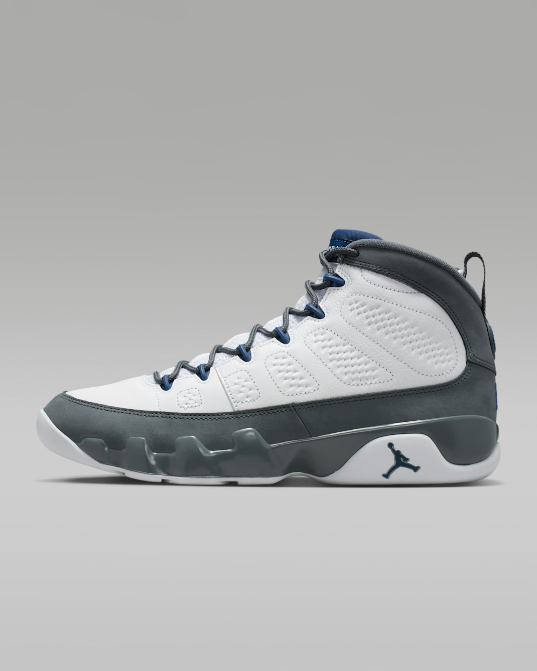 Air Jordan 9 Retro Men's Shoes - White/Flint Grey/French Blue