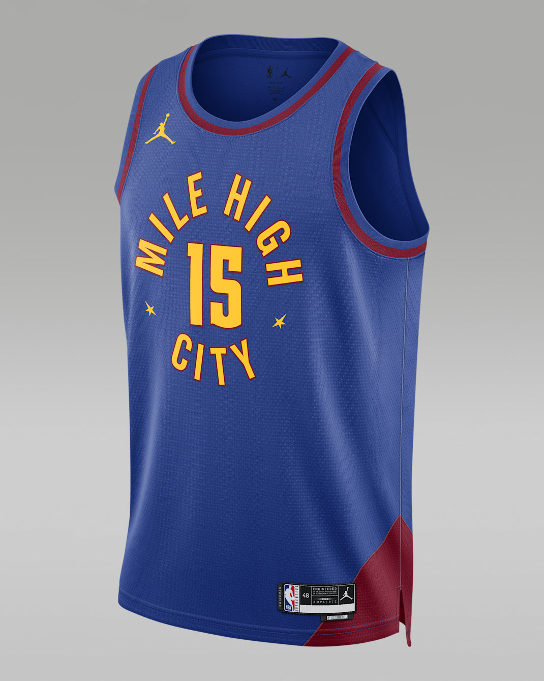 Denver Nuggets Statement Edition Men's Jordan Dri-FIT NBA Swingman Jersey - Rush Blue/Team Crimson