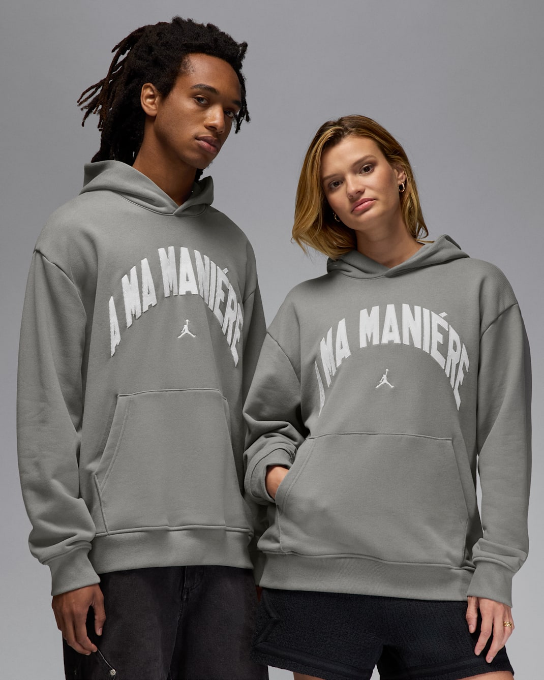 Jordan x A Ma Maniére Men's Hoodie - Flat Pewter