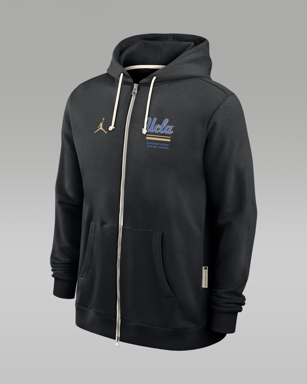 UCLA Sideline Standard Issue Men's Jordan Brand Dri-FIT College Full-Zip Hoodie - Black