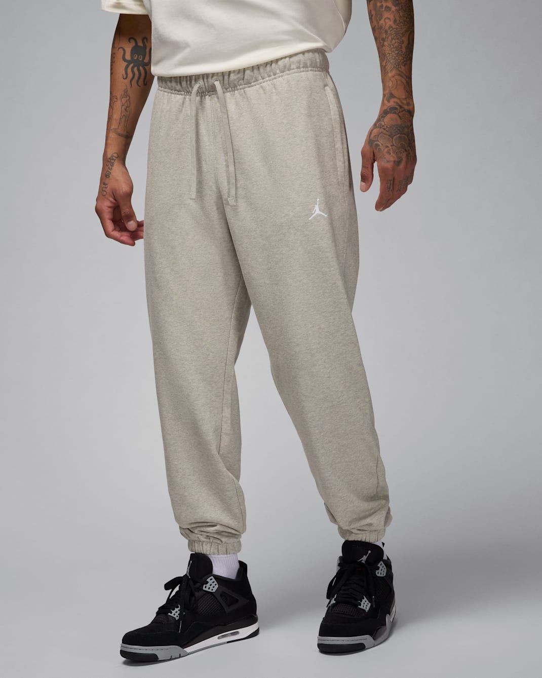 Jordan Sport Crossover Men's Dri-FIT Fleece Pants - Grey Heather/White