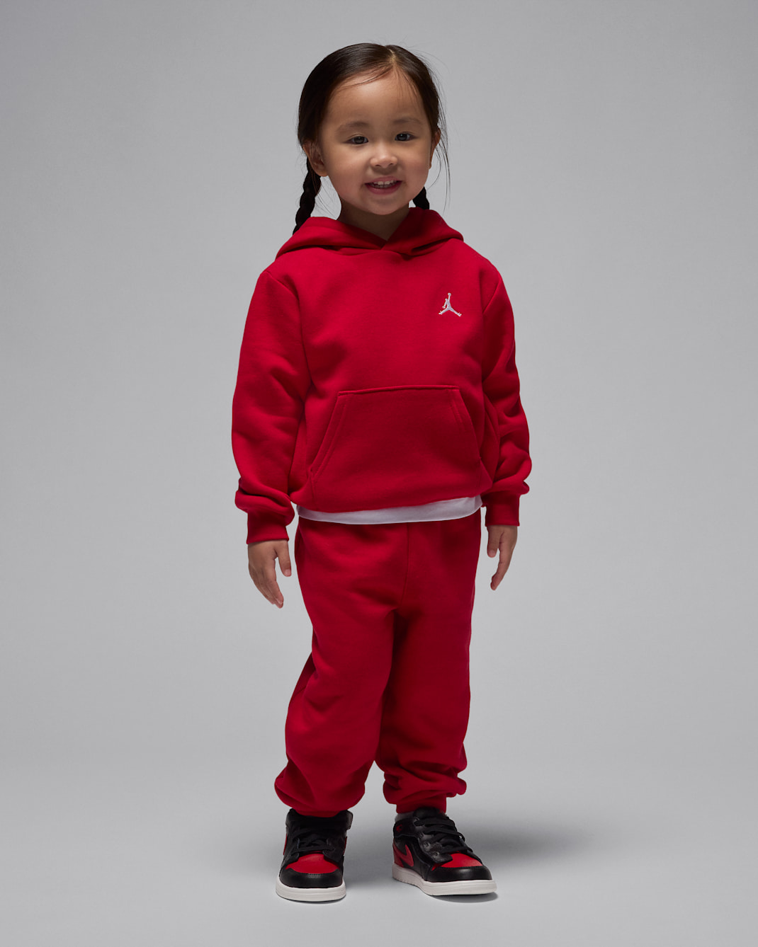 Jordan Brooklyn Fleece Toddler 2-Piece Pullover Hoodie Set - Gym Red