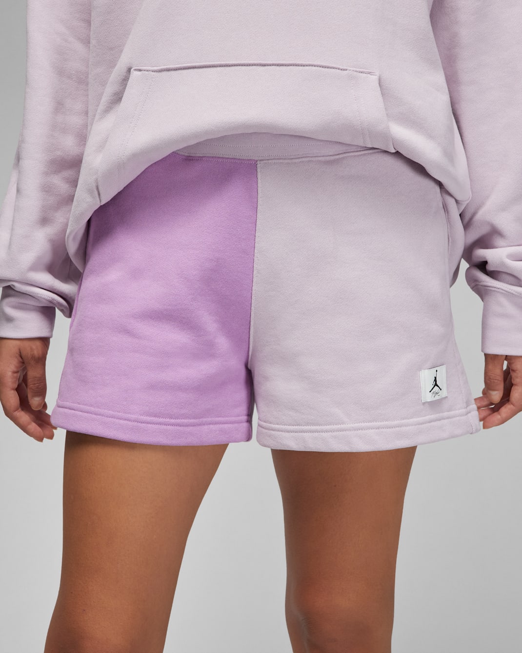Jordan Flight Fleece Women's Colour-Block Shorts - Violet Shock/Iced Lilac