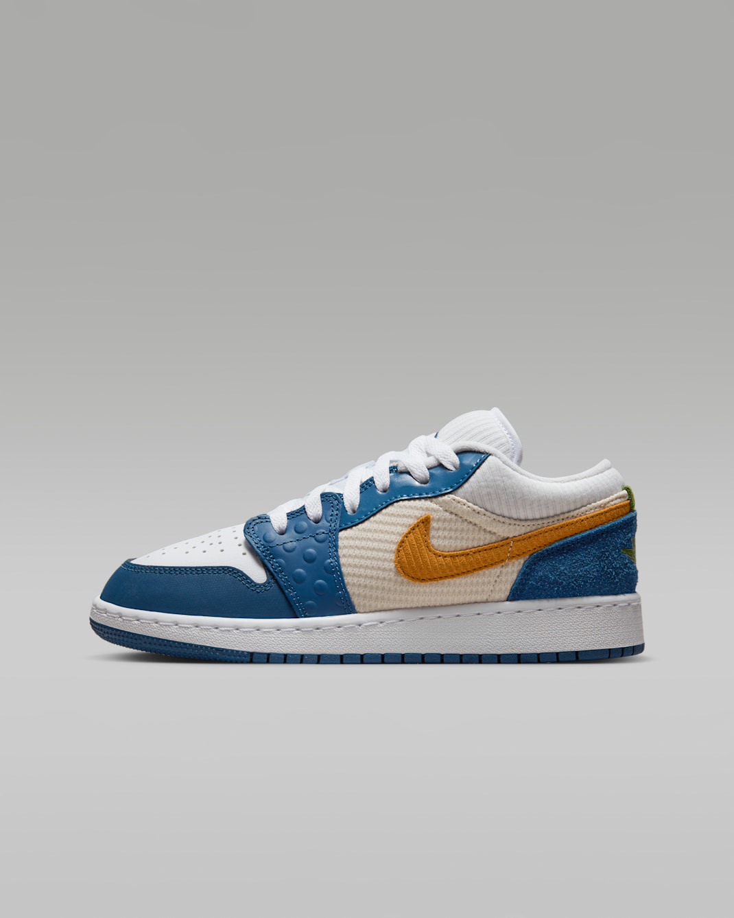 รองเท้าเด็กโต Air Jordan 1 Low SE - French Blue/ขาว/Gym Red/Chutney
