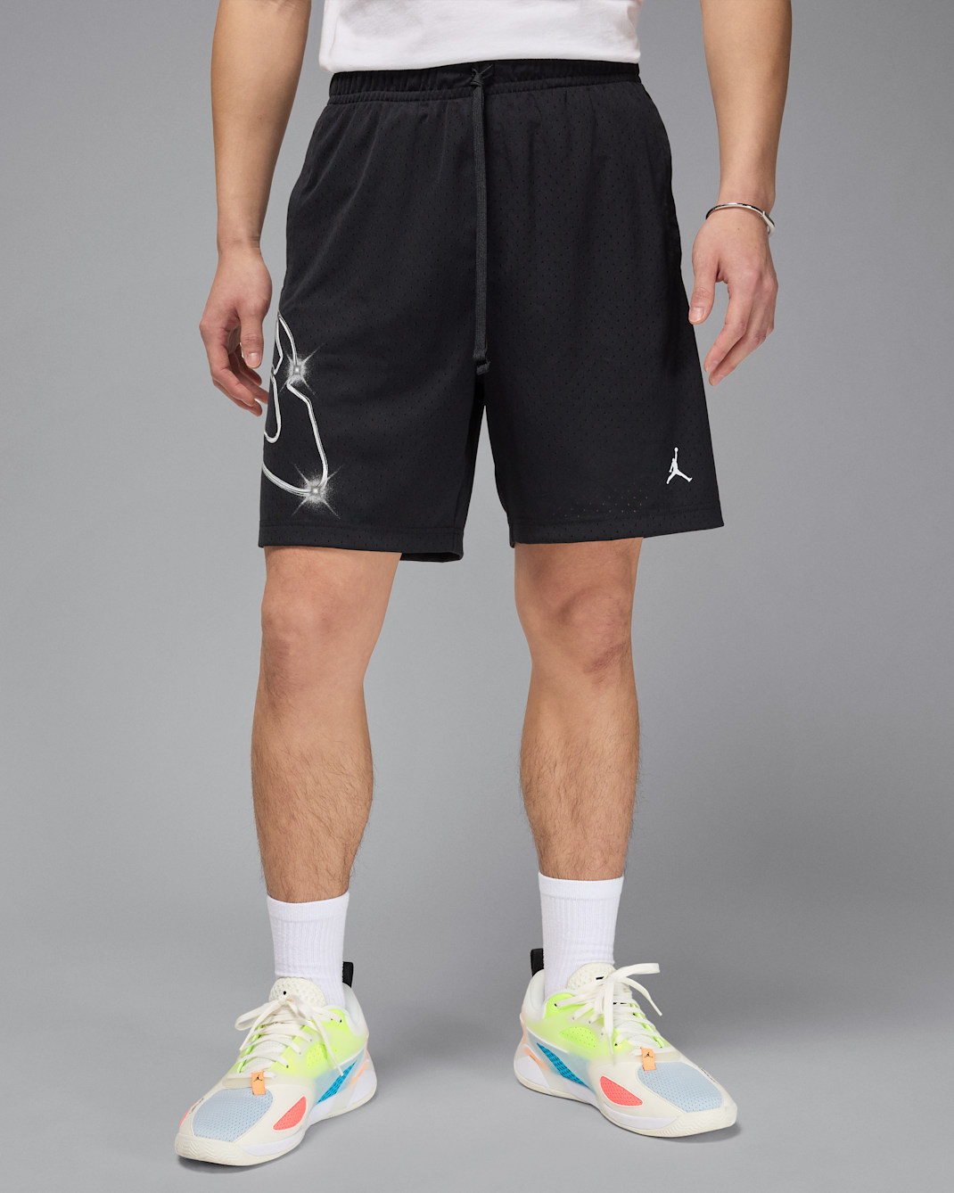 Jordan Sport Men's Dri-FIT Graphic Shorts - Black/White