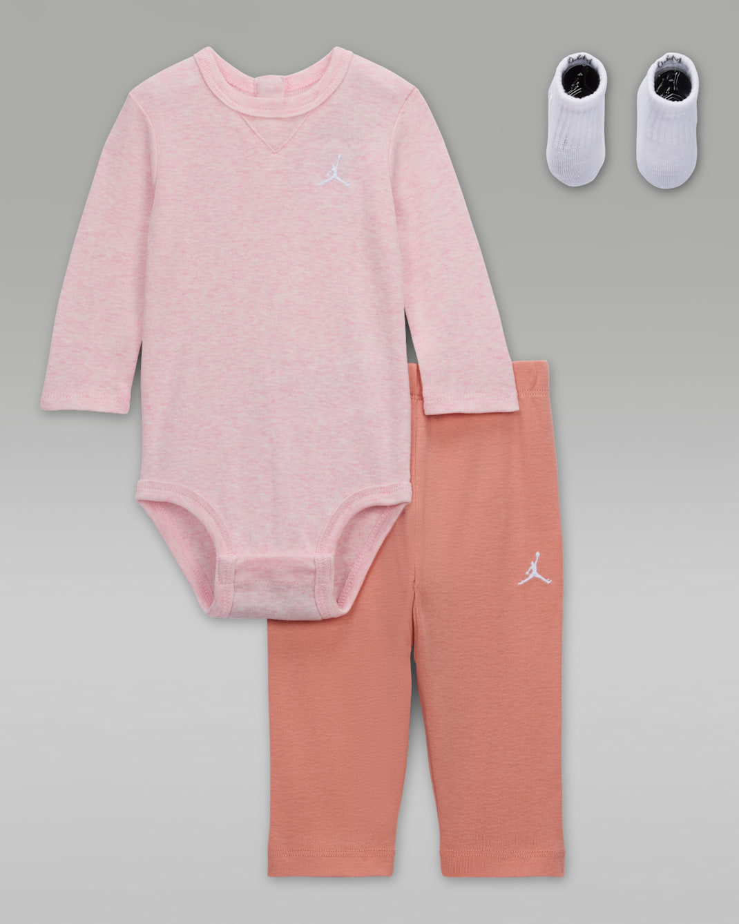 Jordan Baby Essentials Long Sleeve Bodysuit Boxed Set - Light Madder Root