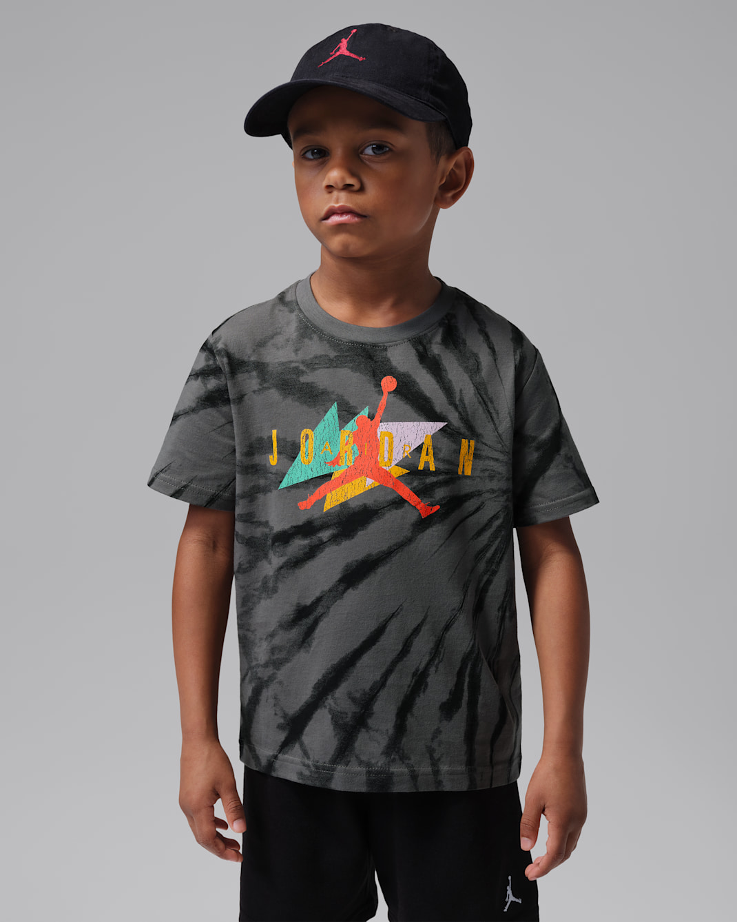 Jordan Little Kids' Geo Tie Dye T-Shirt - Iron Grey