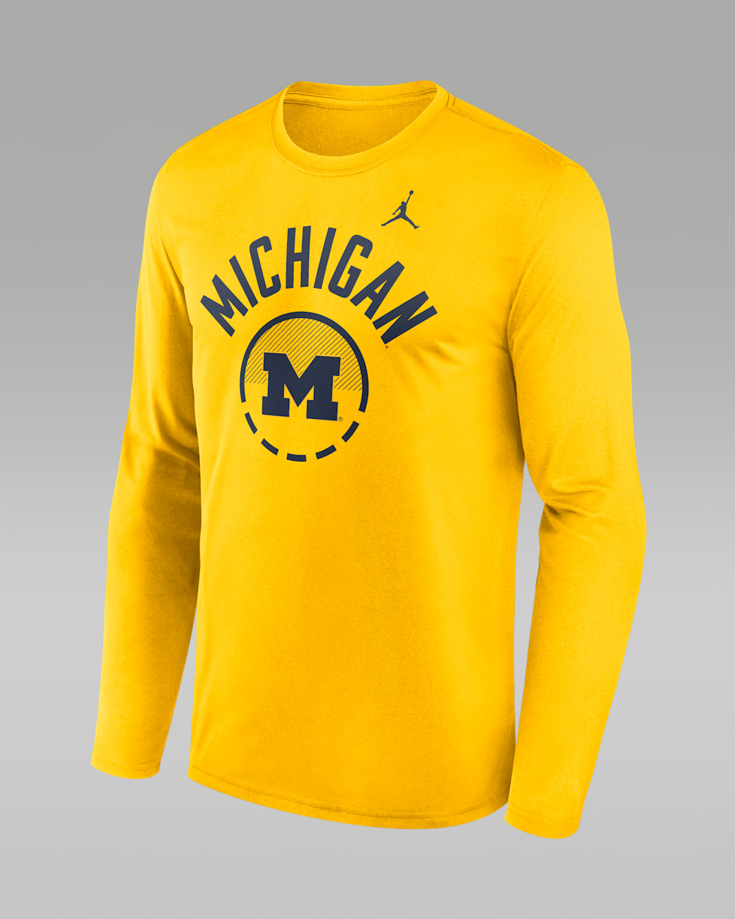 Michigan Courtside Men's Jordan Brand Dri-FIT College Long-Sleeve T-Shirt