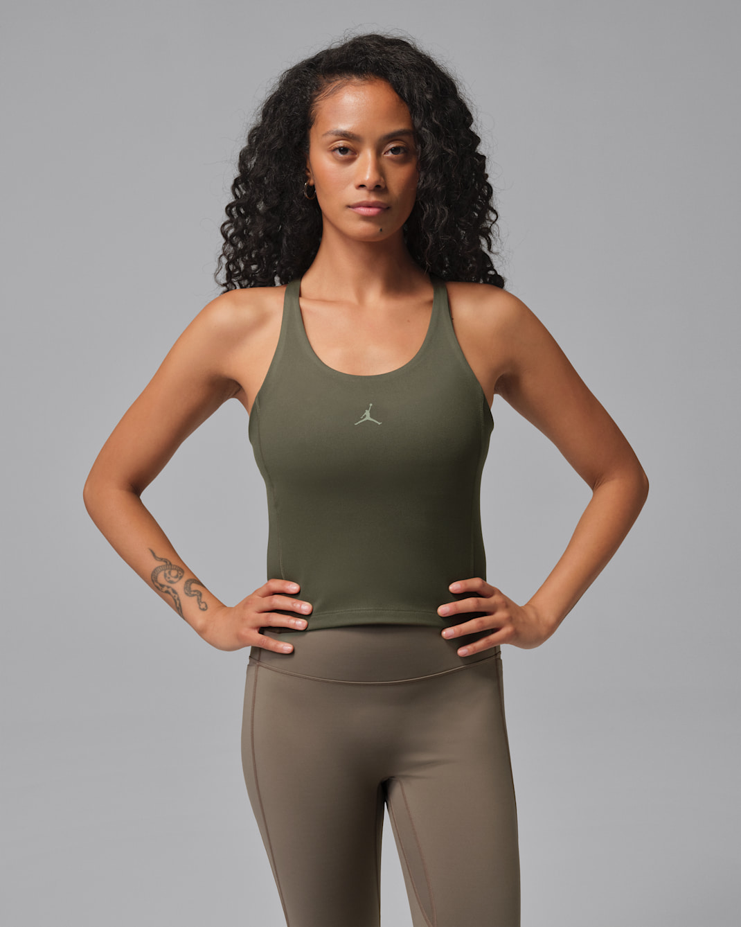 Jordan Sport Women's Dri-FIT Tank Top - Cargo Khaki/Vintage Lichen