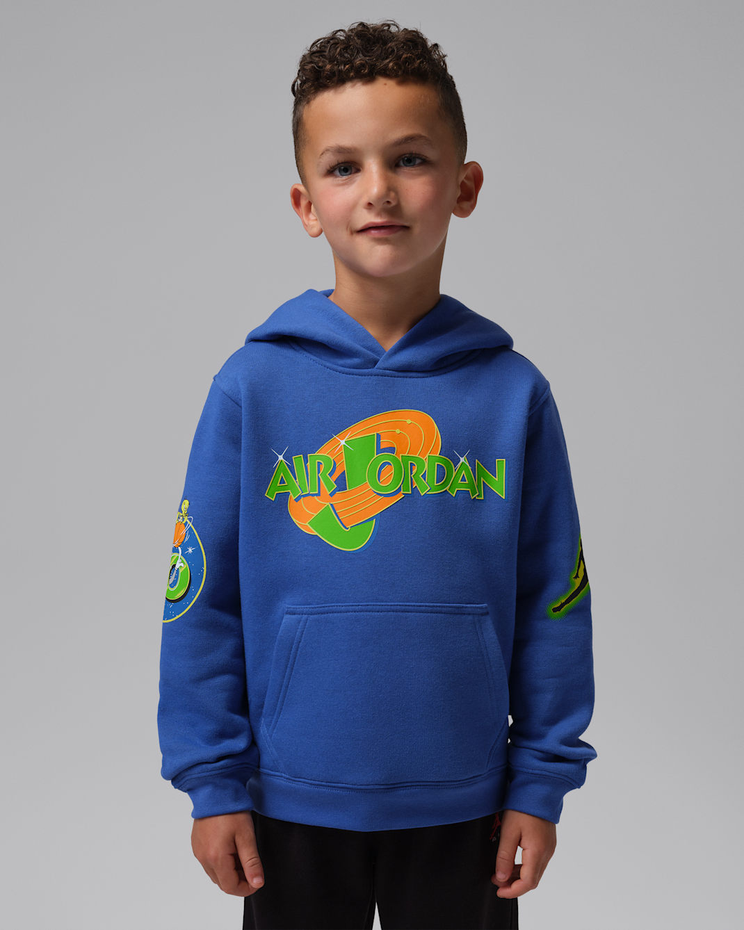 Sudadera con gorro sin cierre Space Jam 30 para niños talla pequeña Jordan - Royal universitario