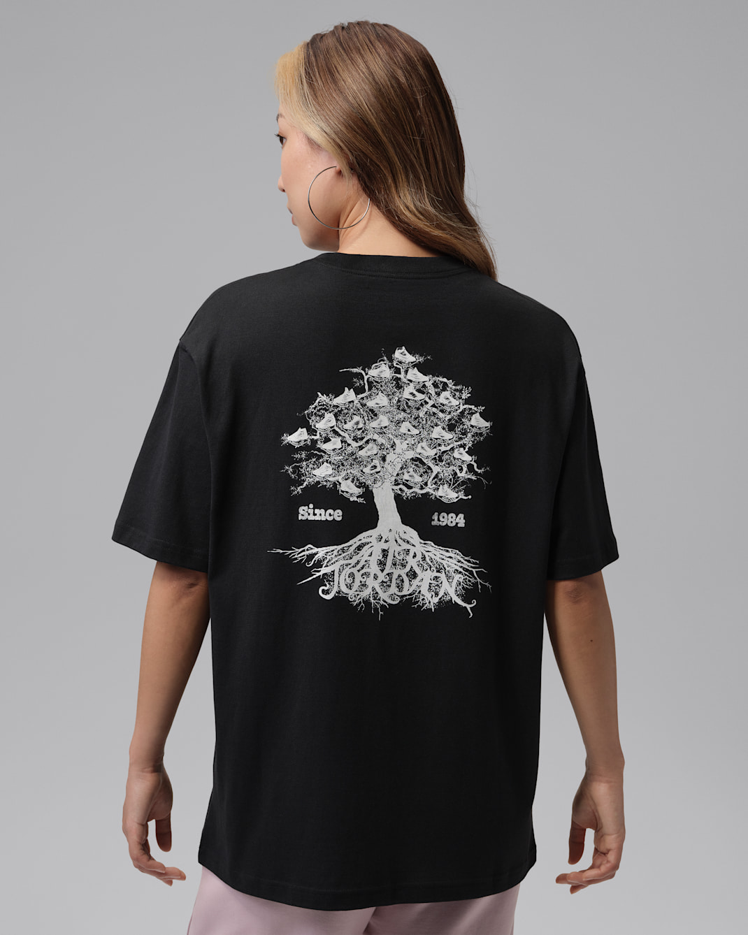 Jordan Flight Women's Oversized Graphic T-Shirt - Black/Sail