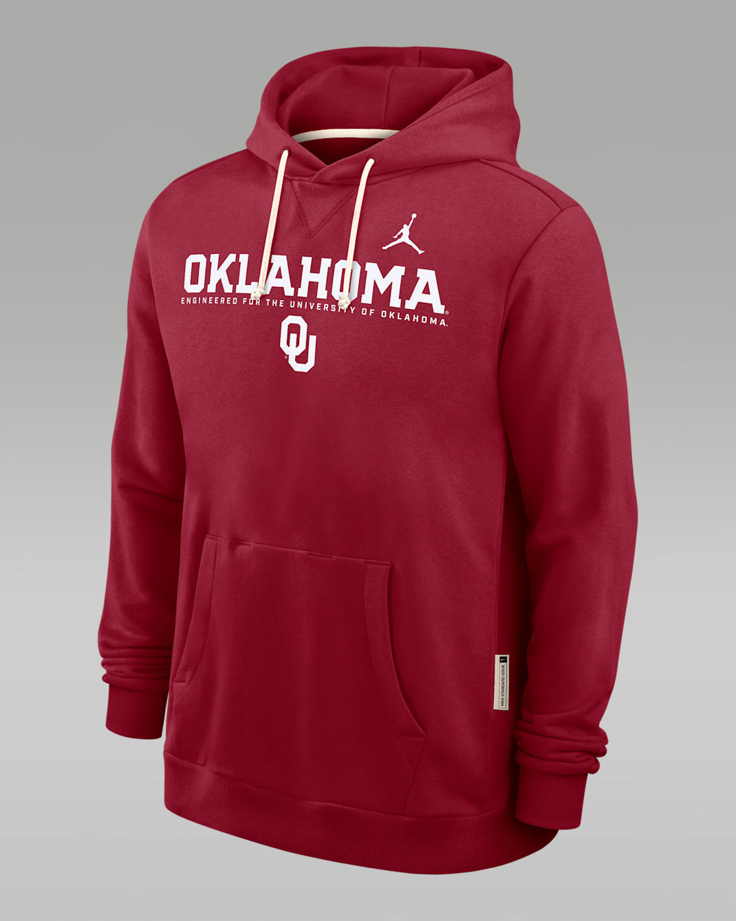 Oklahoma Sideline Men's Jordan Brand Dri-FIT College Pullover Hoodie - Crimson