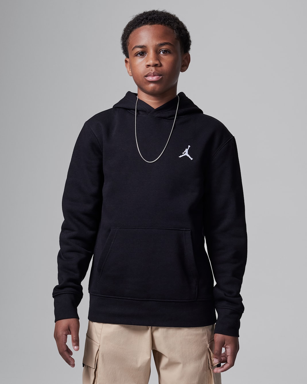 Jordan Big Kids' Brooklyn Fleece Pullover Hoodie - Black