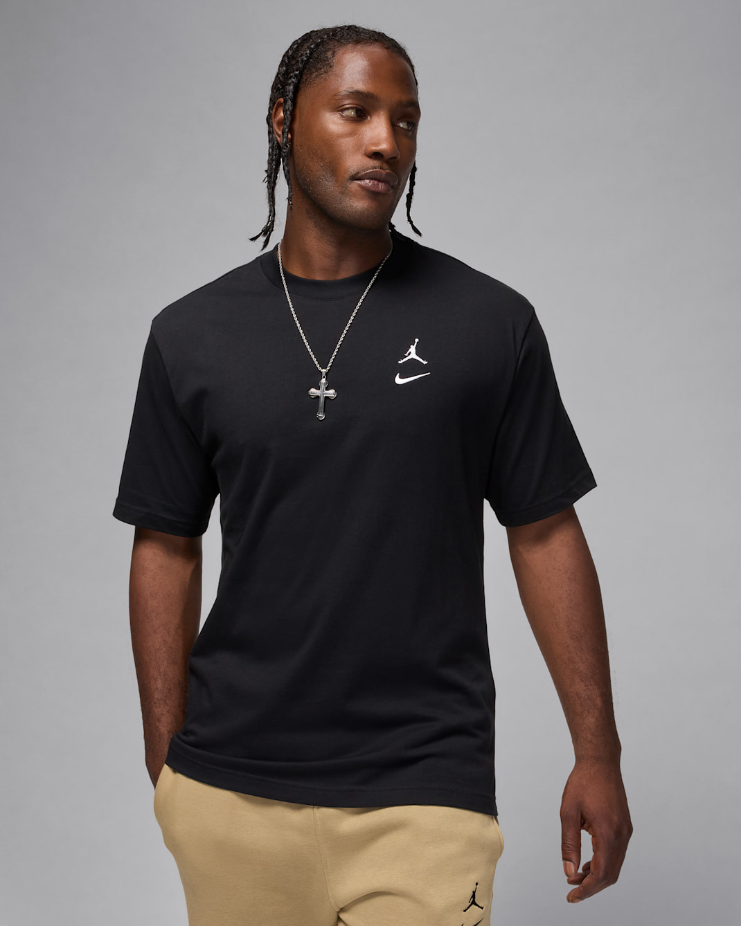 Playera para hombre Jordan Brooklyn - Negro/Blanco