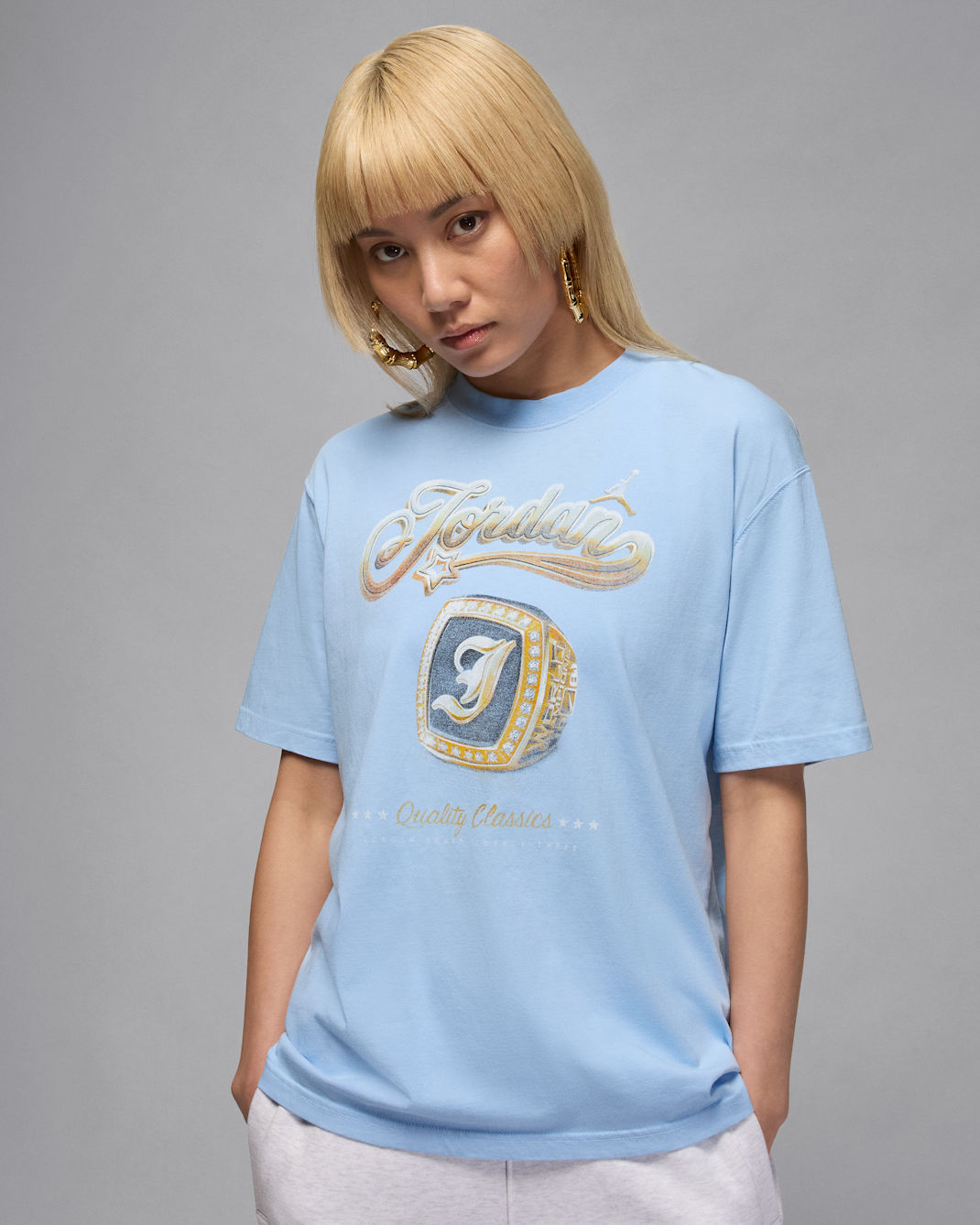 Playera con gráfico para mujer Jordan - Azul psíquico