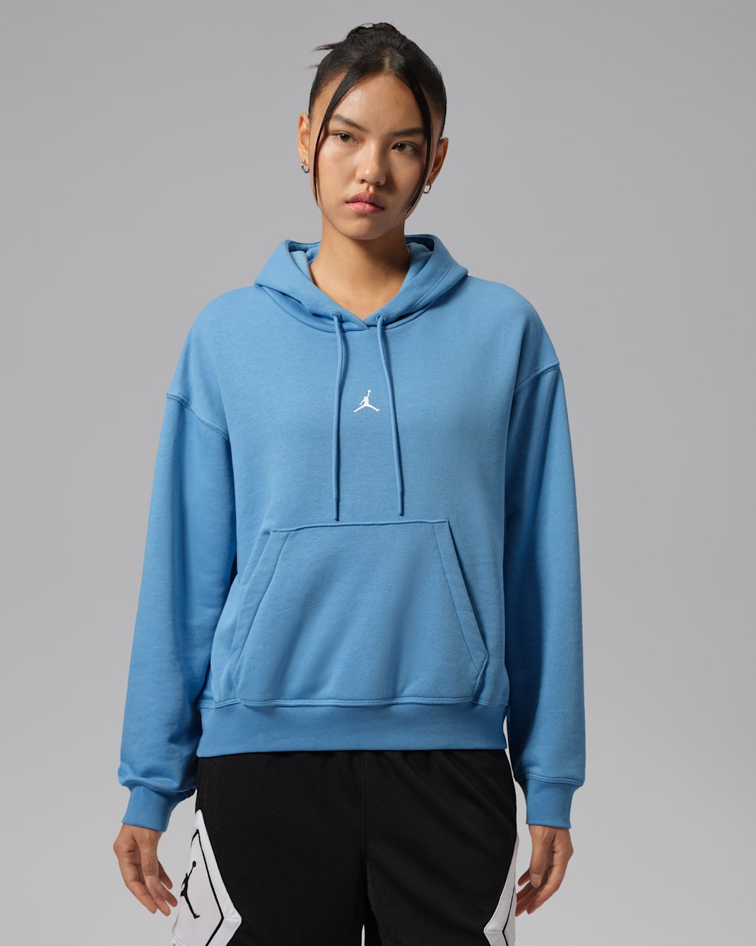 Jordan Sport Crossover Women's Dri-FIT Fleece Hoodie - Blue Beyond/White