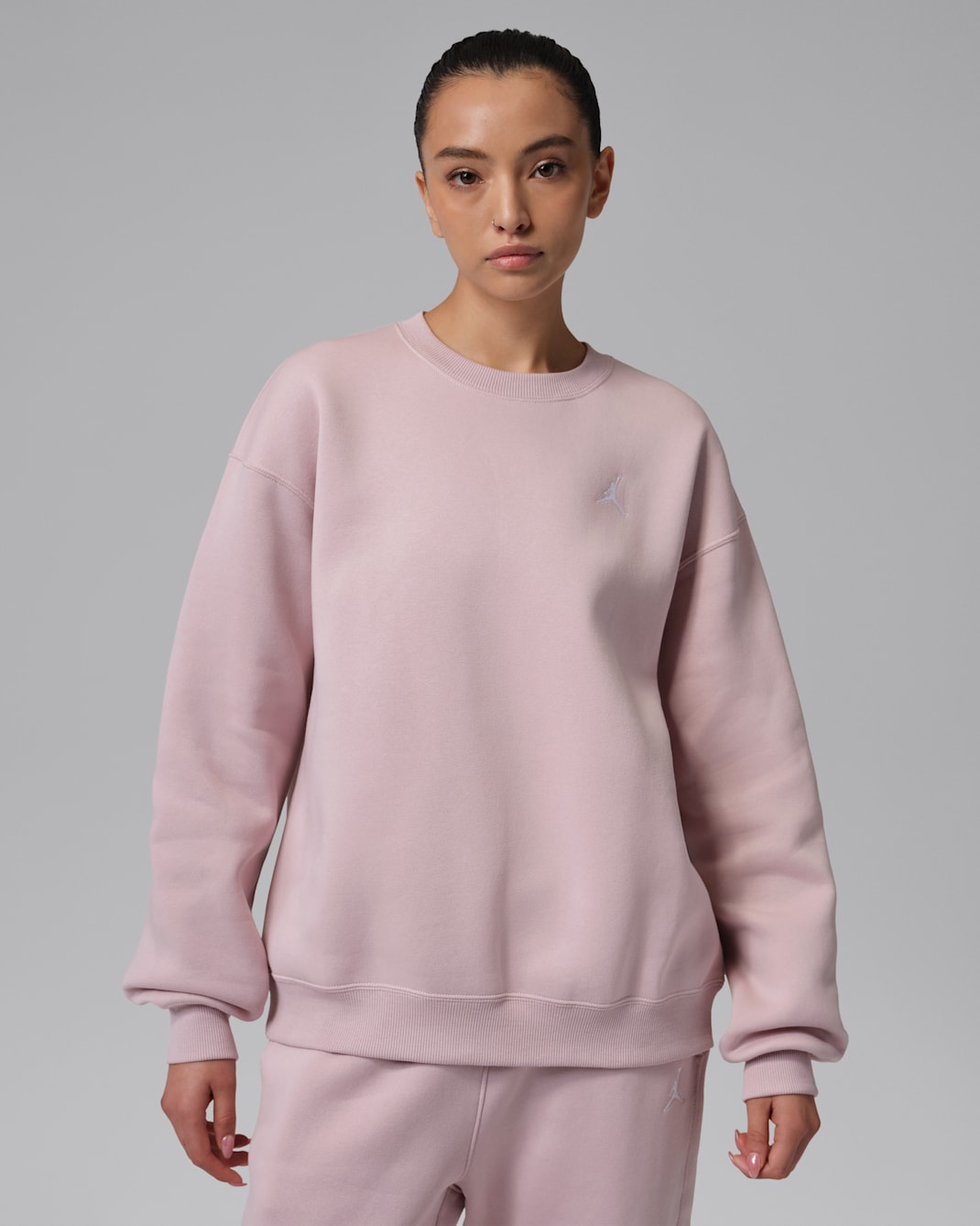 Jordan Brooklyn Fleece Women's Crew-Neck Sweatshirt - Particle Rose/White