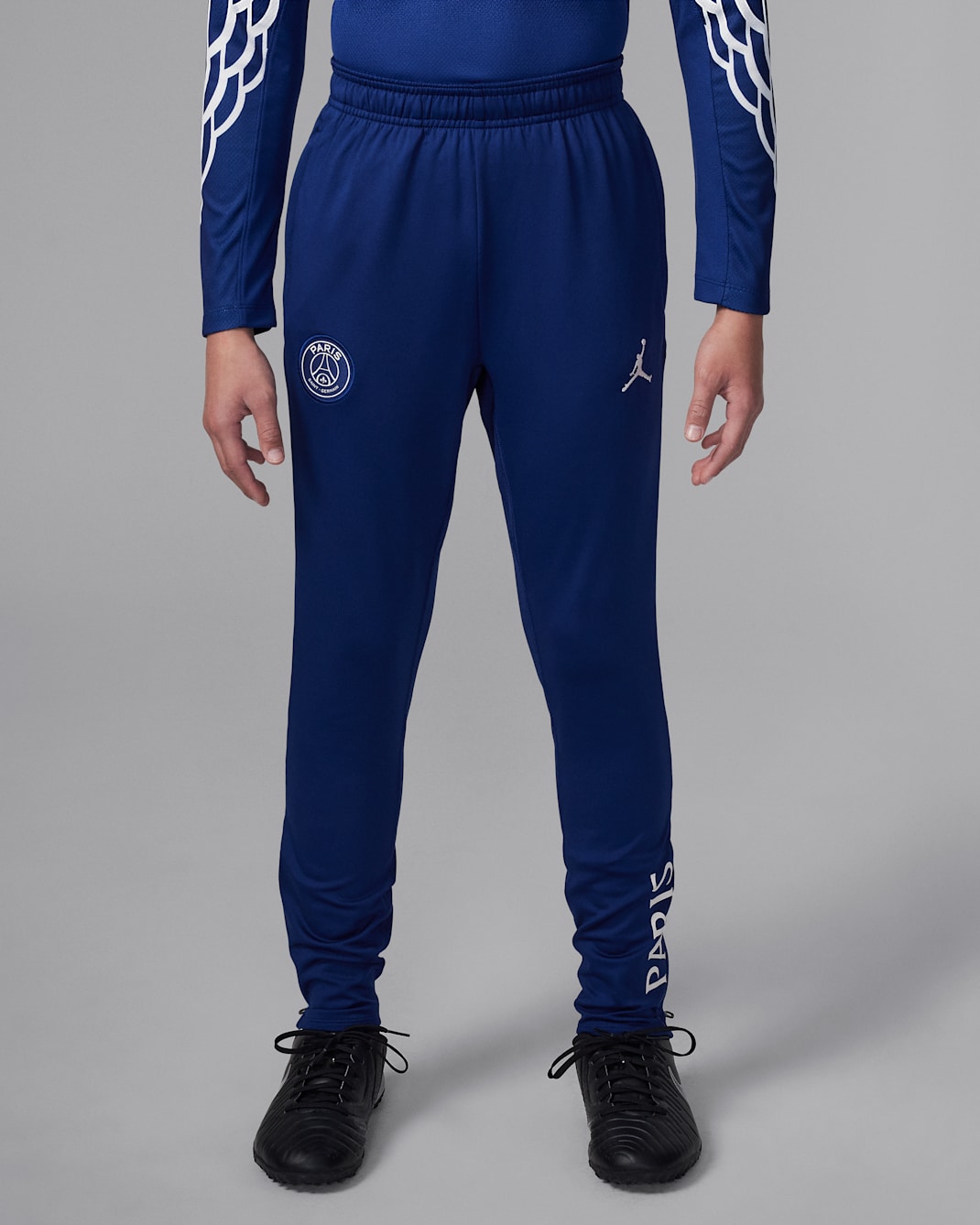 4e pantalon de foot en maille Jordan Dri-FIT Paris Saint-Germain Strike pour ado - Blue Void/Phantom