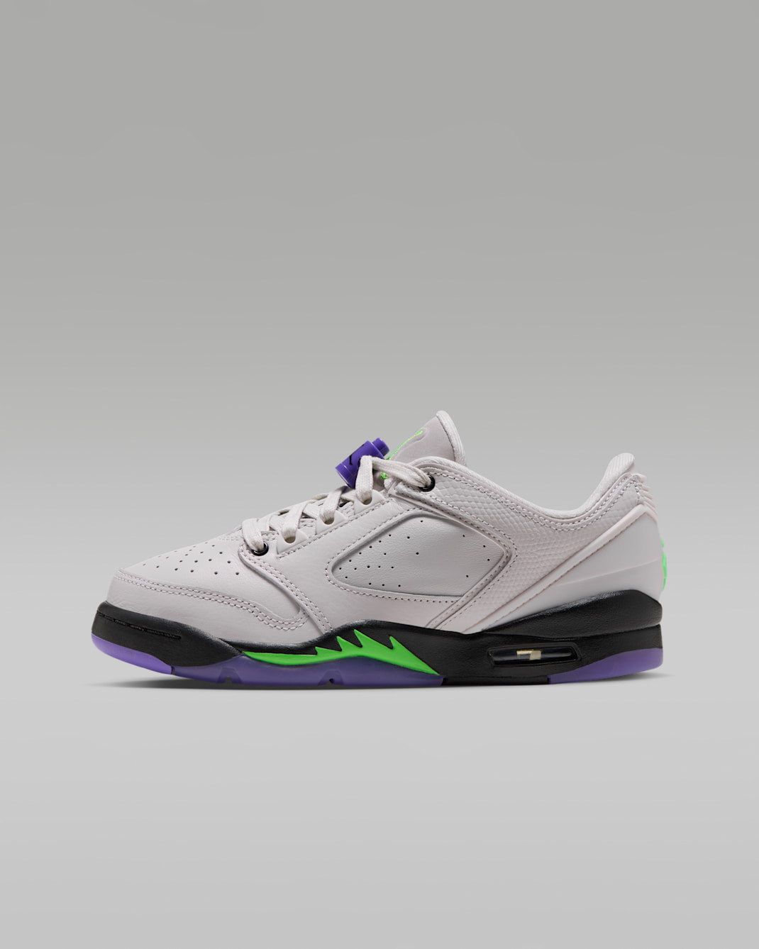 Air Jordan Sixty Plus Low Big Kids' Shoes - Light Bone/Laser Purple/Black/Scream Green