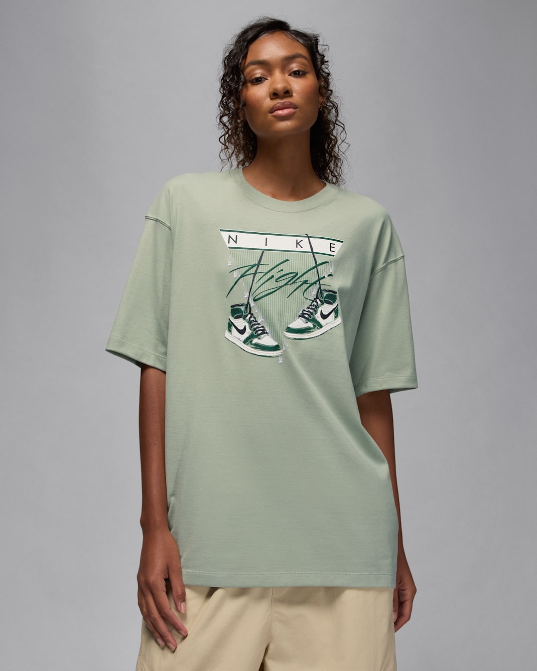 Jordan Flight Women's Oversized T-Shirt - Jade Horizon/Sail/Black