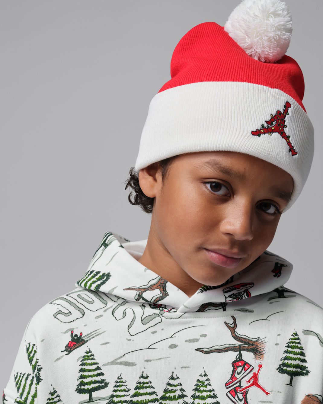 Jordan Big Kids' Holiday Printed Hoodie