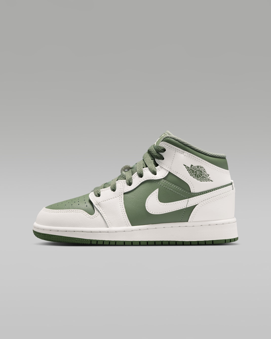 Chaussure Air Jordan 1 Mid pour ado - Summit White/Vintage Lichen