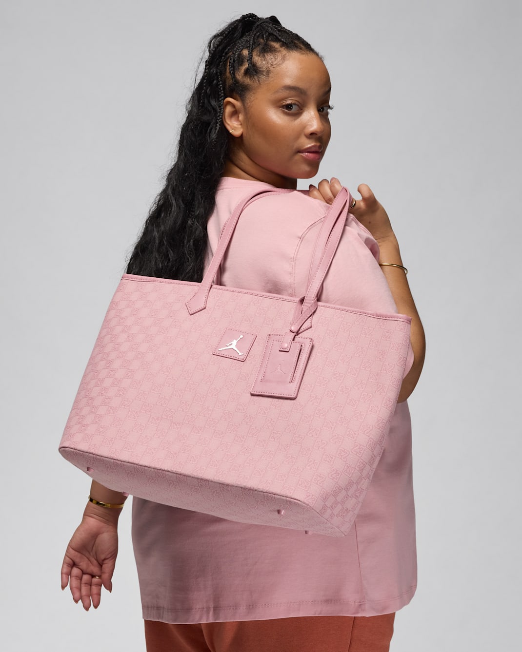 Jordan Monogram Tote Bag (32L) - Pink Glaze