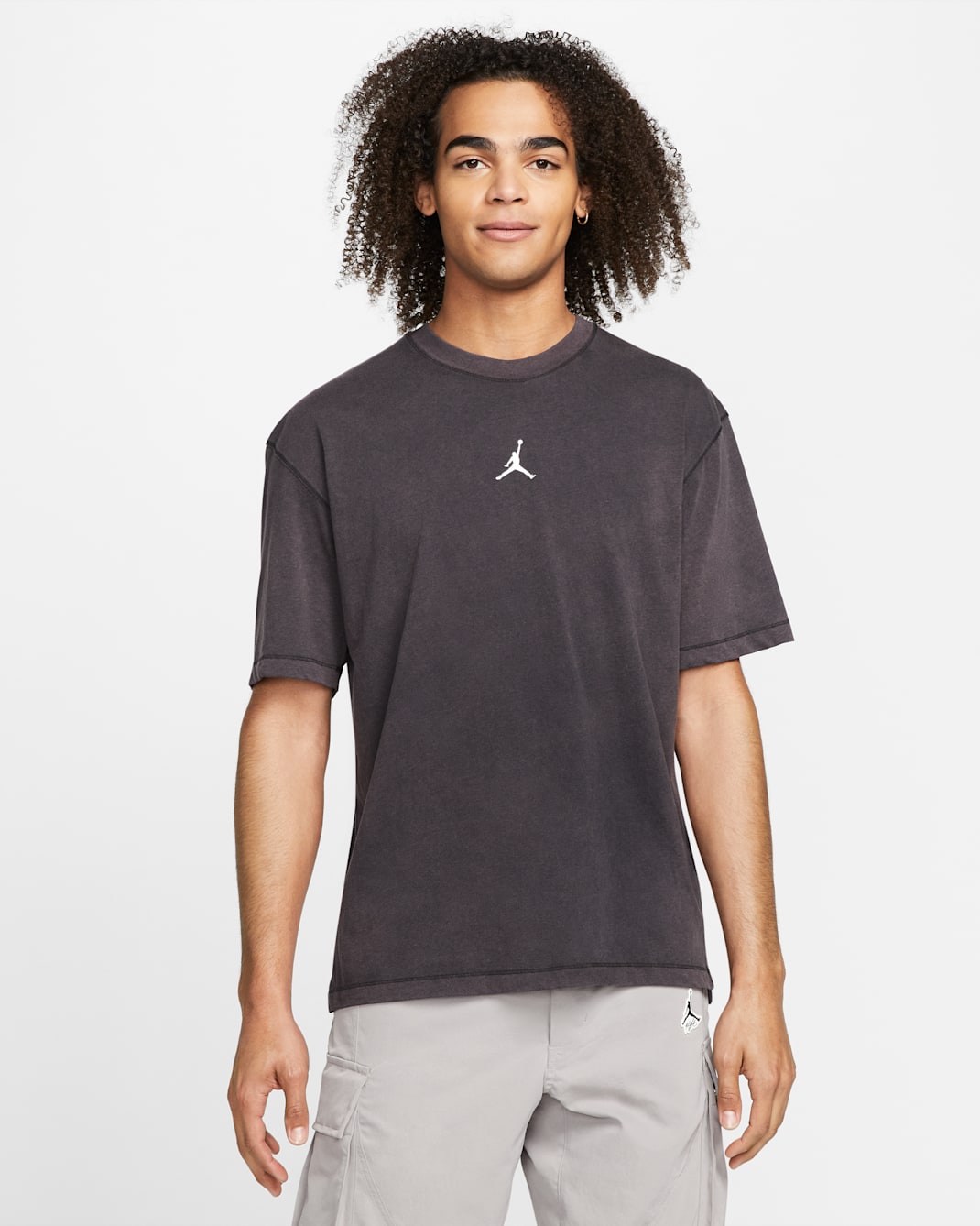 Jordan Dri-FIT Sport 男款 T 恤 - 黑色/白色