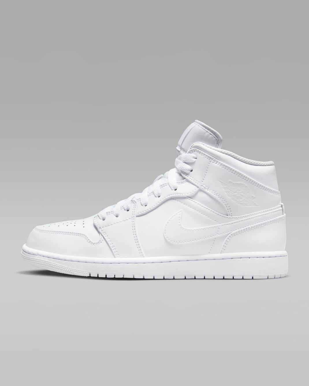 รองเท้า Air Jordan 1 Mid - ขาว/ขาว/ขาว