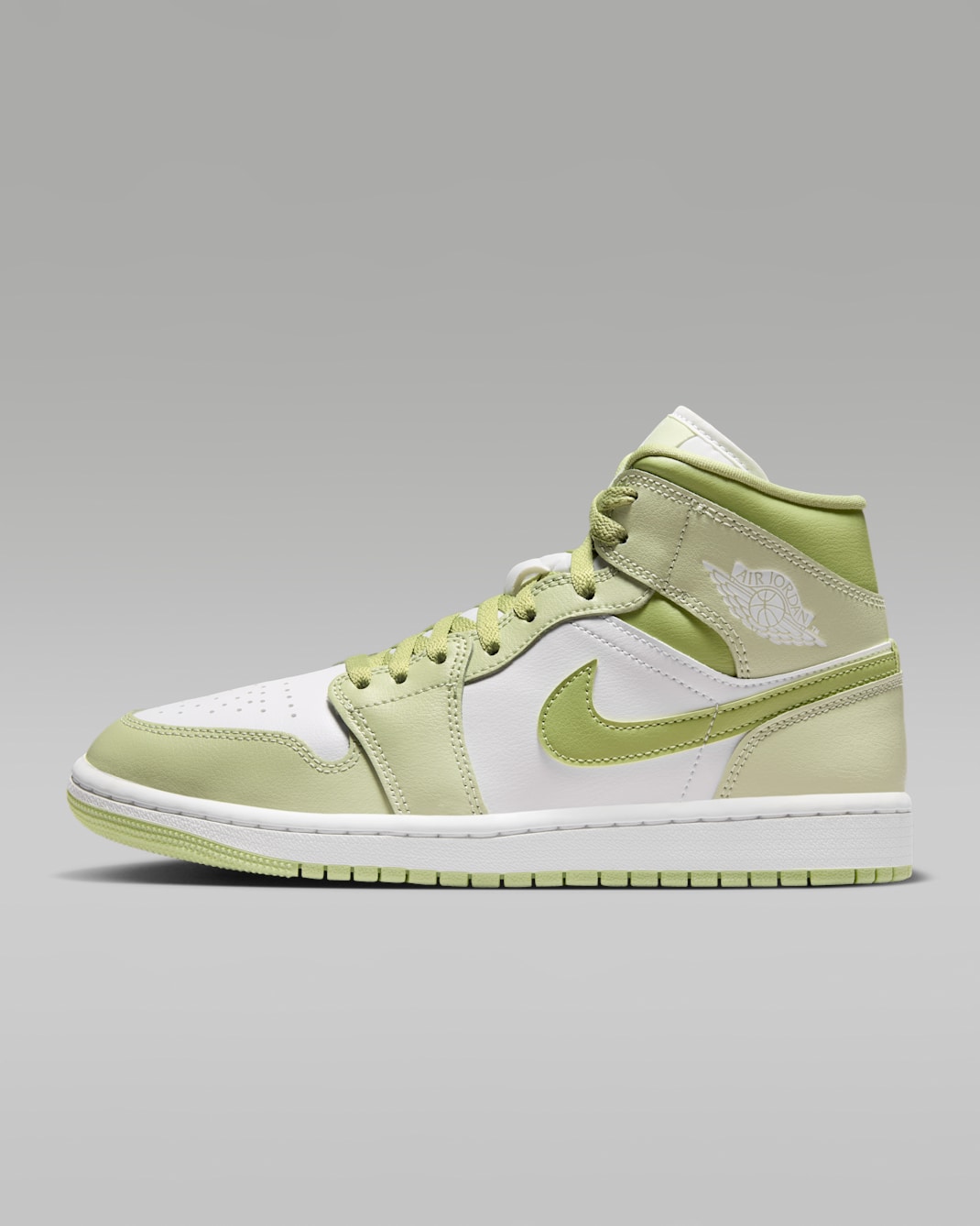 Air Jordan 1 Mid Women's Shoes - Olive Aura/Lawn/Coconut Milk/Sail