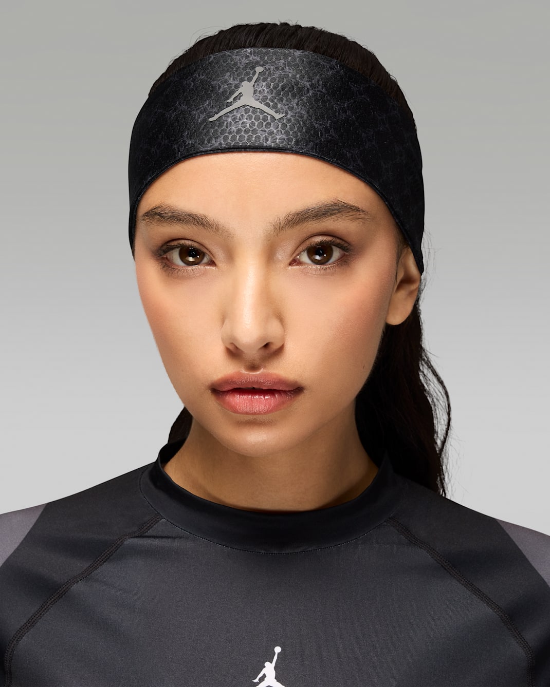 Jordan Performance Sport Dri-FIT Adjustable Headband - Black/Off-Noir/Iron Grey