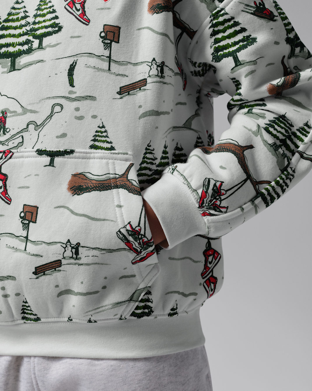 Jordan Big Kids' Holiday Printed Hoodie