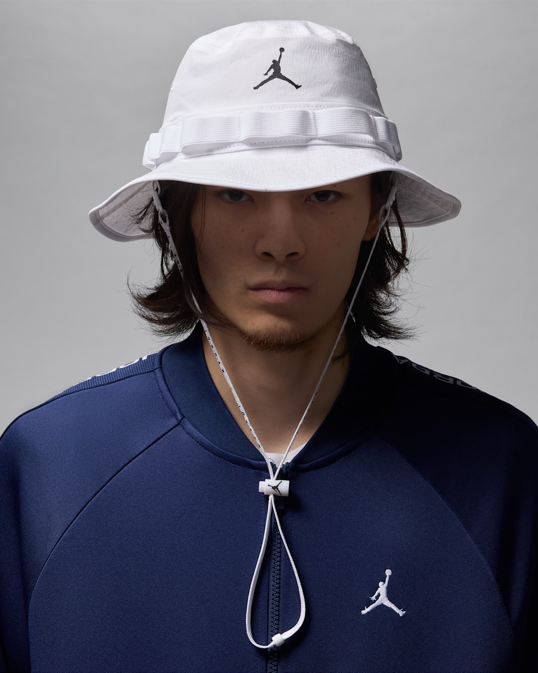 Gorro tipo pescador Jordan Apex - Blanco/Negro