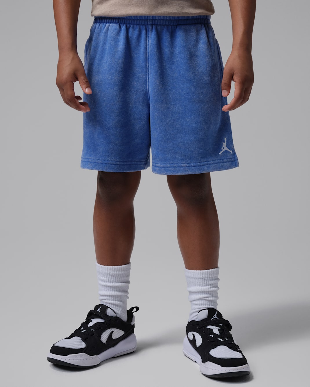 Jordan Little Kids' Brooklyn Washed French Terry Shorts - Game Royal
