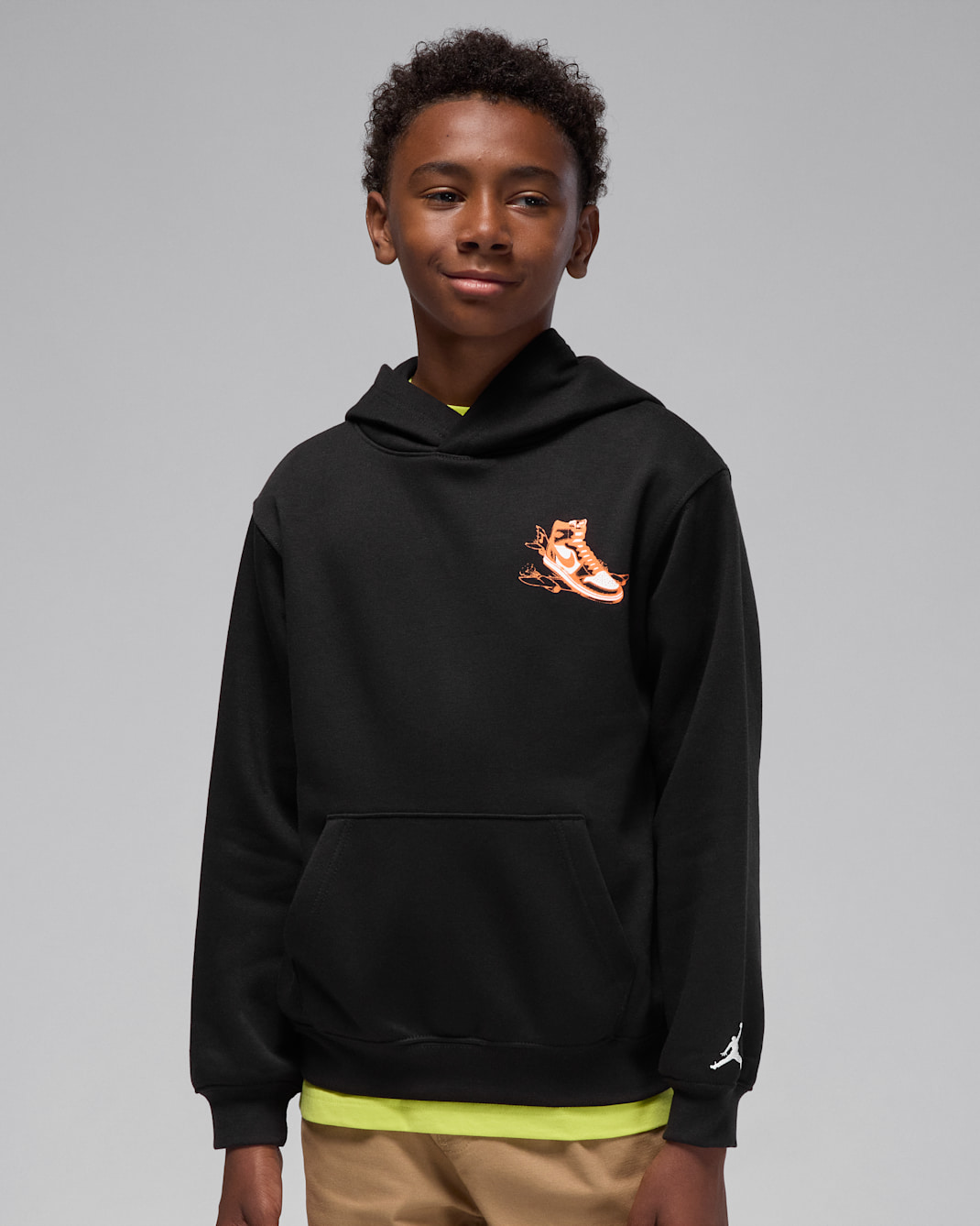 Jordan Big Kids' "Air Jordan Has Landed" Pullover Hoodie - Black