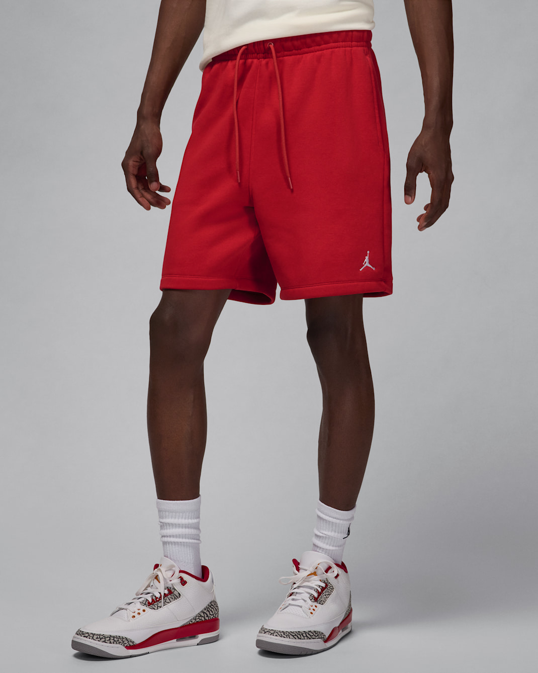 Jordan Brooklyn Fleece Erkek Şortu - Gym Red/Beyaz